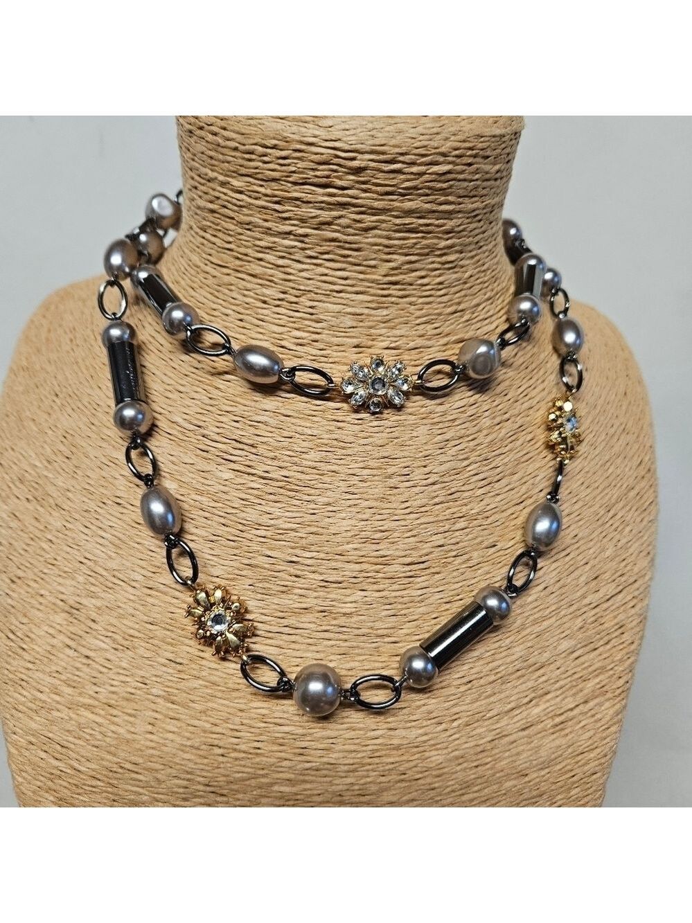 Lia Sophia Retired Silver-tone "Ravena" Long Necklace
